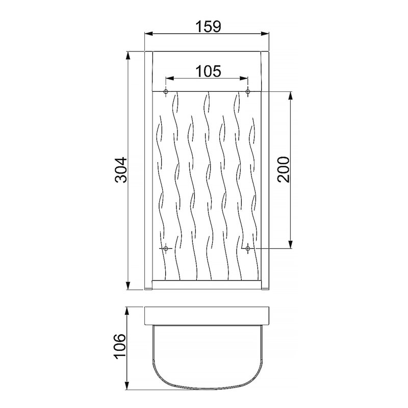 Kenmar LED Outdoor Flush Mount, Brushed Steel