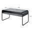 Table basse à 1 tablette en béton gris et noir