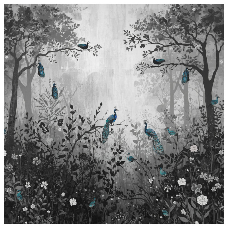 Édredon Peacocks In Forest, Twin
