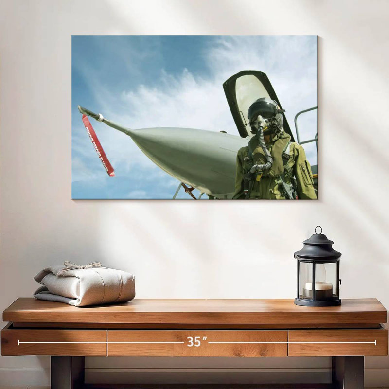Lelar USAF Fighter Pilot, 16" H x 24" W