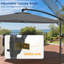 Parasol solaire à DEL de 3 m avec poignée pliable et base en croix, idéal pour terrasse, jardin et piscine, toutes saisons.-1429639950