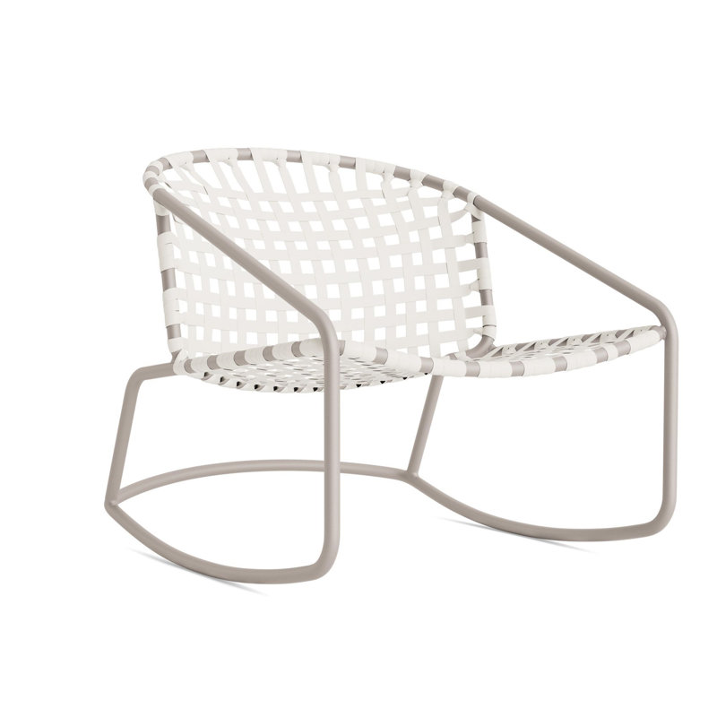 Kantan Outdoor Lounge Chair, Dove Smooth/White Lite