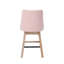 Ensemble de 2 tabourets de bar pivotants à 360 ° à hauteur de comptoir de 26 po avec dossier, tabourets de bar style Mid-Century rembourrés avec pieds en bois massif pour îlot de cuisine, rose-133276210