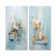 Ensemble de 2 articles de toilette muraux en métal Blue Minimalisme-315797455