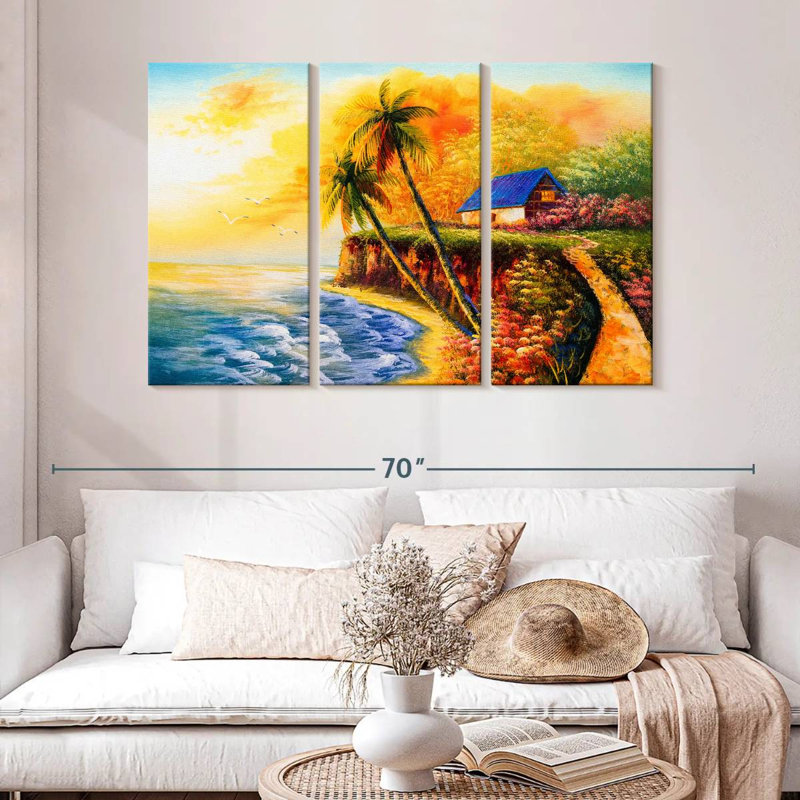 Coucher de soleil tropical Gillard, H 32 po x l 50 po