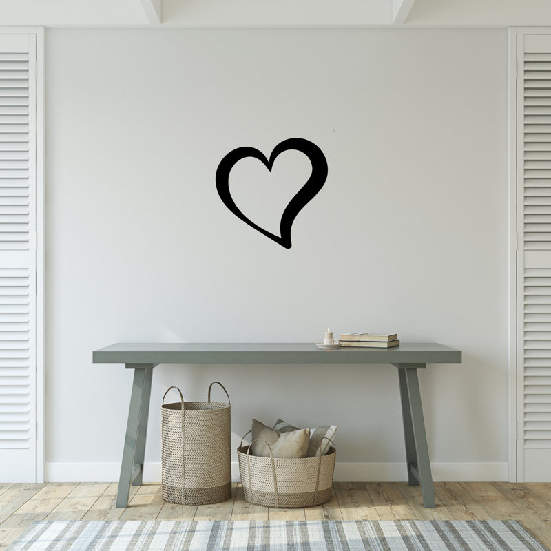 Metal Heart Love Sign, 20" H x 20" W x 0.1" D