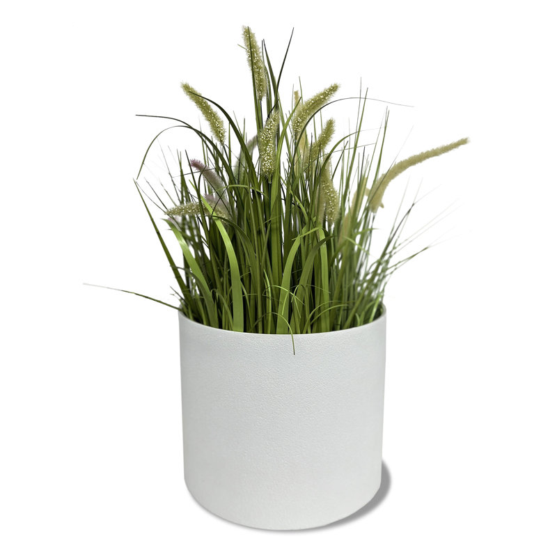 Pot à fleurs moderne en composite, Blanc