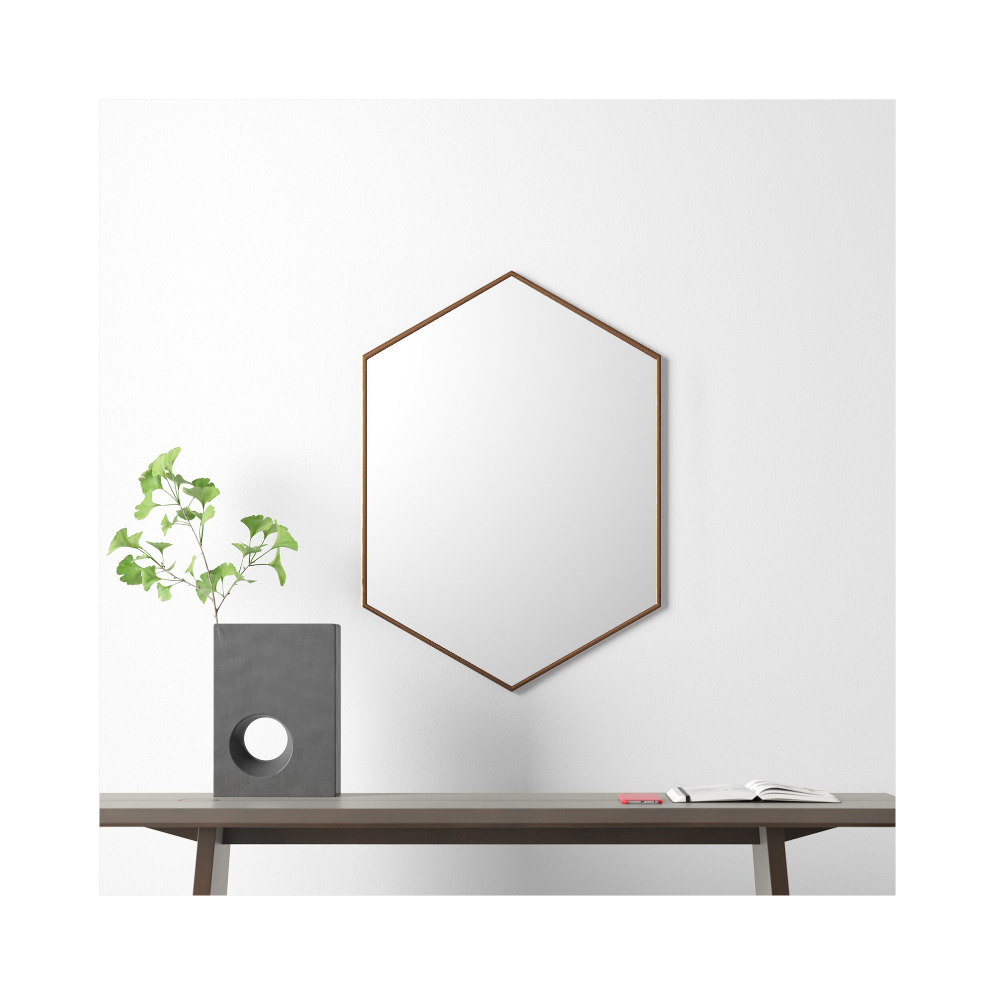 Breckler Metal Mirror, Bronze, 31" x 22"