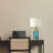 26"H Ajami Palm Leaf Glass Design and Mango Wood Table Lamp-1533248094