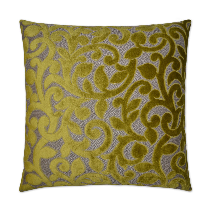 Rory Pillow Cover & Insert, Lime Floral, Square 24"