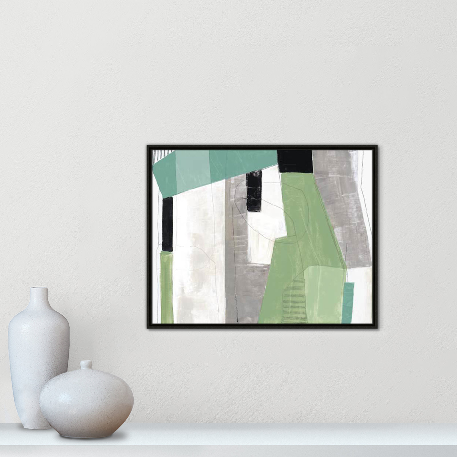 Evergreen Essence Print, No Mat, Espresso Floater Frame - Fine Art Canvas Print, 23.5" H x 29.5" W x 2" D
