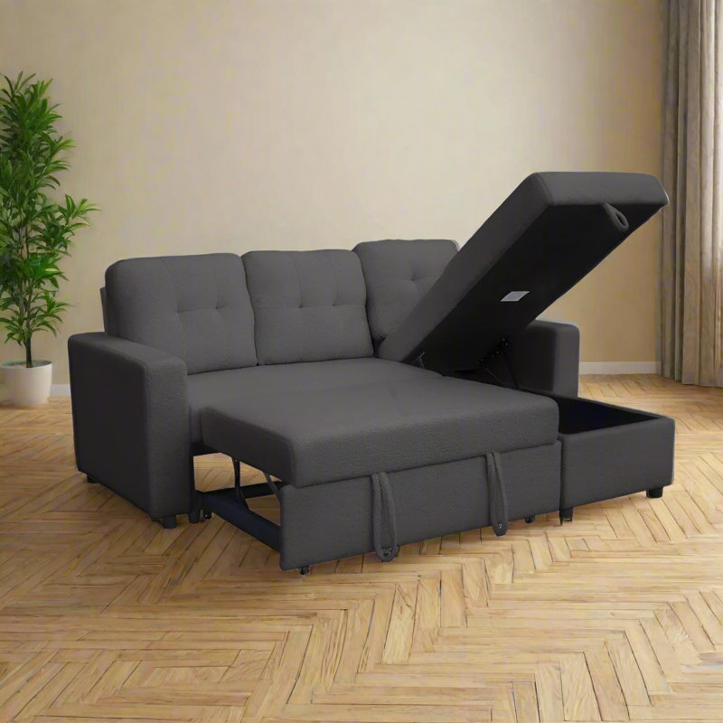Orvella Reversible Corner Sofa, Gray