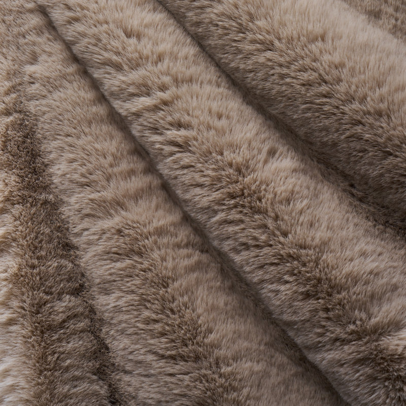 Tissu en fausse fourrure Timberline, Étain