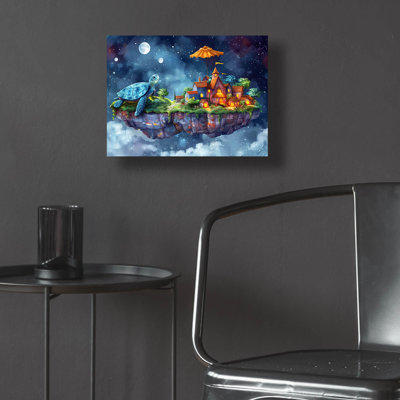 Floating Island Of Turtles 2' by Momart Acrylic Glass Wall Art