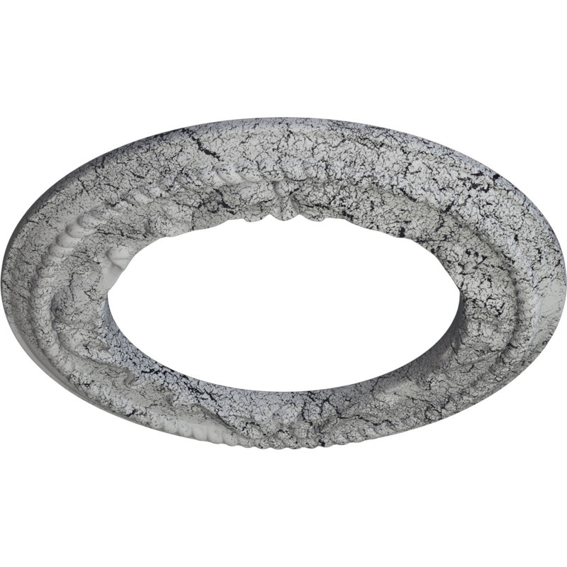 Médaillon de plafond H 12,25 po x l 12,25 po x P 0,875 po, Blanc craquelé ultra pur