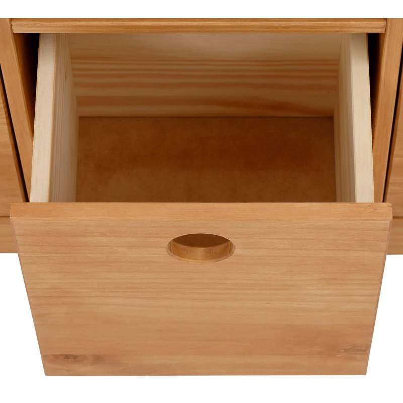 Banc de rangement en bois massif Becca, Brun