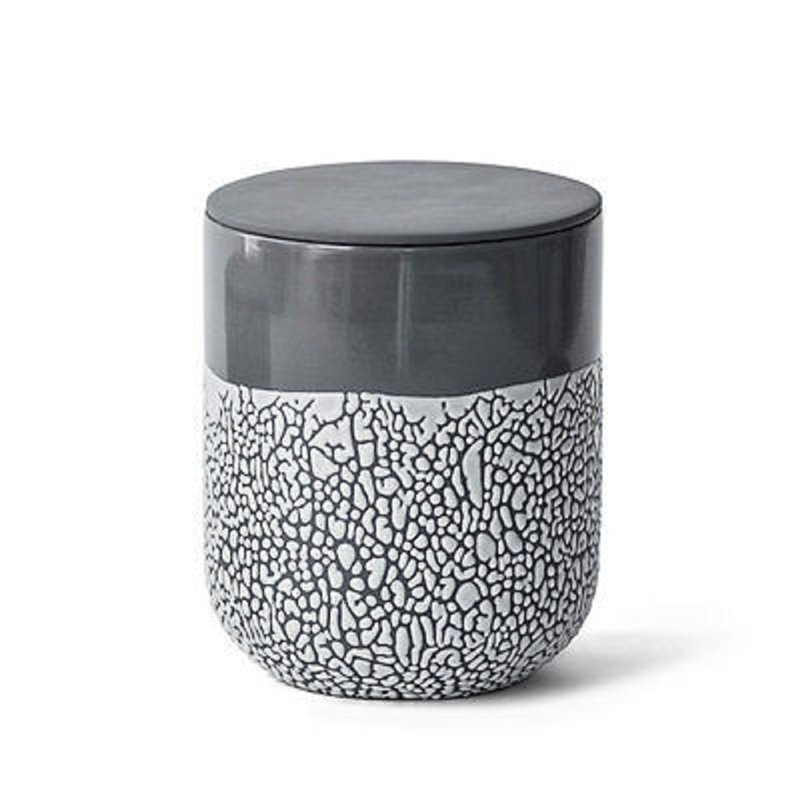 Boîte en céramique Lichen, H 2 po x l 5,5 po x P 5,5 po, Anthracite