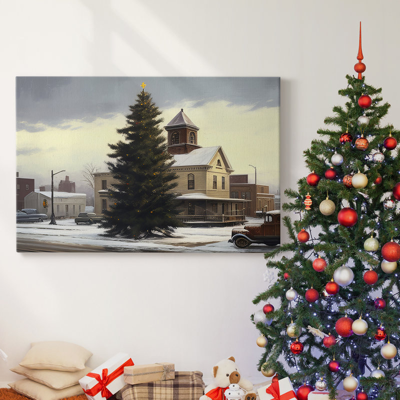 Christmas Holiday Arts - Toile tendue avec châssis, H 18 po x l 27 po