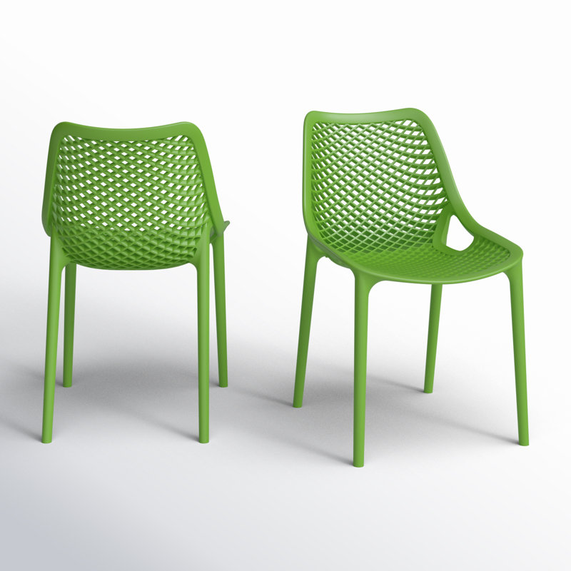 Chaise d'appoint empilable d'extérieur Farrah, Vert tropical