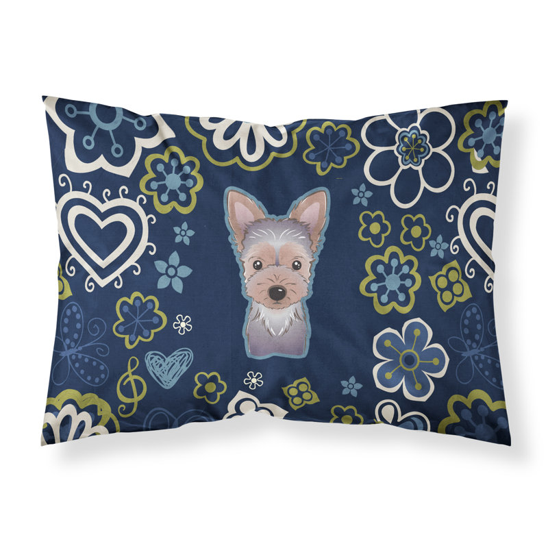 Taie d’oreiller floral, Chiot Yorkie