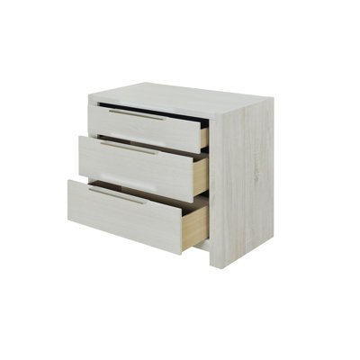 Table de chevet Jehoram Beige, aucun assemblage requis