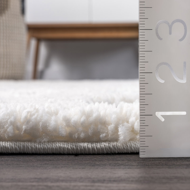 Tapis ivoire à poils longs Weishaar, Rectangle 5 pi 3 po x 7 pi 6 po