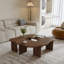 Table basse rectangulaire de 58,66 po, table basse moderne en bois de style Mid-Century