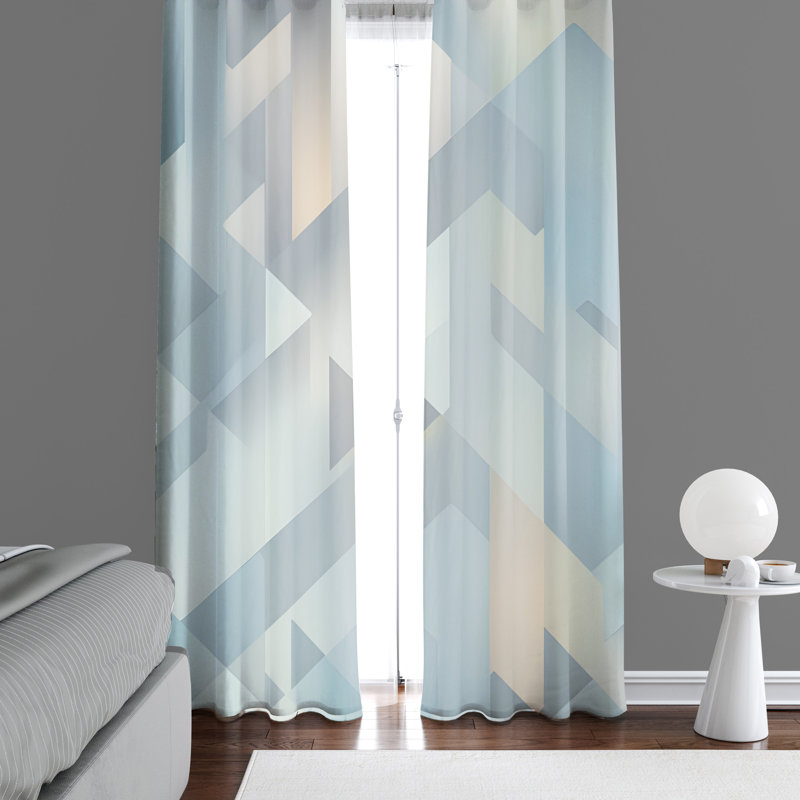 Ertem   Semi Sheer Curtain Pair, 20" W x 52" L