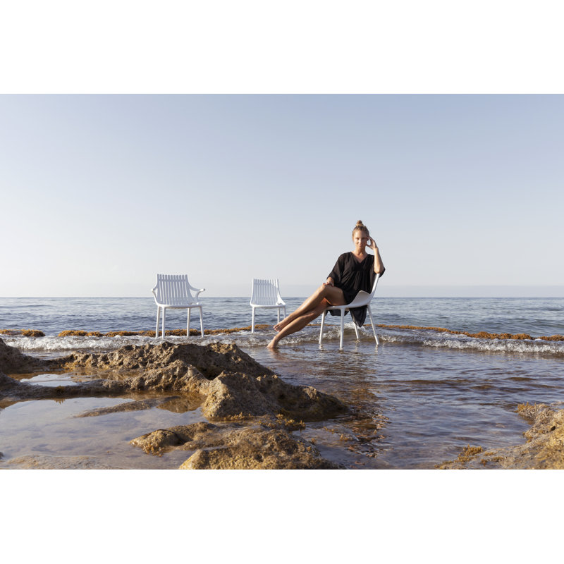 Ibiza Stacking Arm Chair, Black