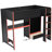 Twin Wood Gaming Loft Bed With Built-In Desk, Wardrobe, Led And Drawer - Space Stylish Size Integrated Ideal For Space Saving-587675492