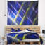 Tapisserie abstraite à motif fractal bleu foncé-28497443
