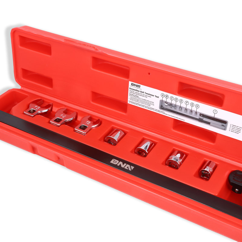 Ensemble d'outils de ceinture 9 pièces Serpentine, installer les courroies Serpentine pour ressort, avec étui