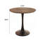 Table de salle à manger 31,5 "circulaire, table de salle à manger Tulip, table de salle à manger pour 2 à 4 personnes, plateau et base en panneau de fibres à densité moyenne et ensemble de 2 chaises en métal-242844290-242844293