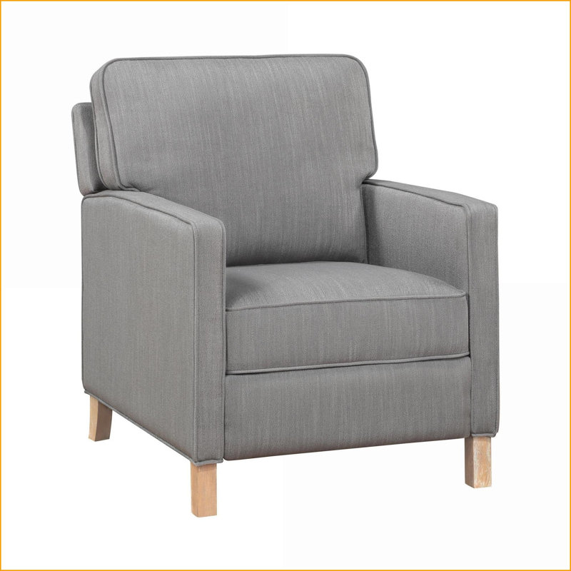 Fauteuil inclinable inclinable traditionnel Recliners, tissu gris ardoise | Structure en bois massif | 1 pièce