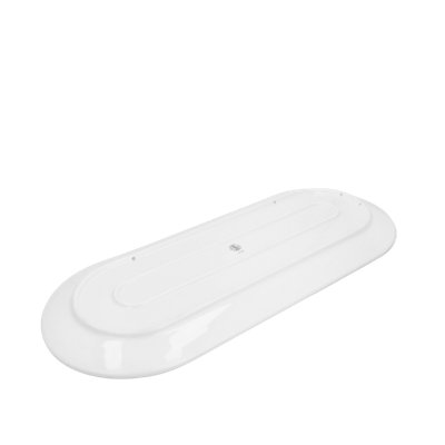 Plat de service ovale en porcelaine Lyngby Tura, blanc, l 18,9 po