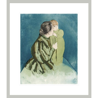 «Peasant Mother and Child» par Mary Cassatt, impression giclée encadrée