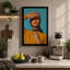Contemplation in Blue Modern - Wrapped Canvas-62596362-62596365