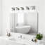 5-Light 32 in. Brushed Nickel Vanity Light with Clear Square Glass Shades-293229505-286277785
