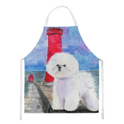 Tablier de phare avec tablier bichon frisé bichon