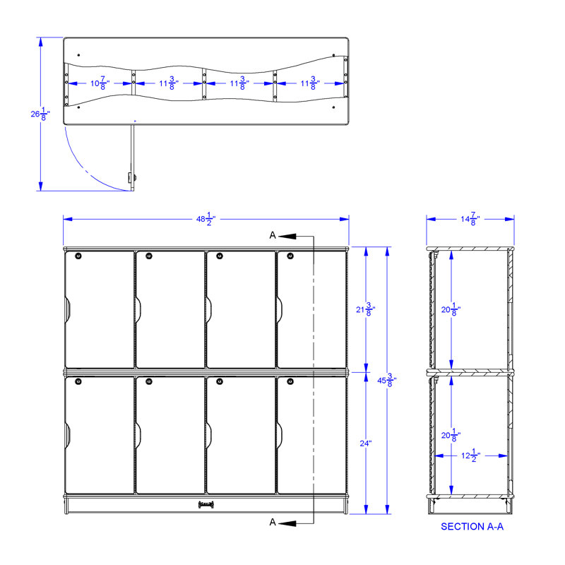 Jonti-Craft® Stacking Lockable Lockers