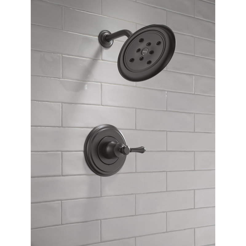 Garniture de douche Cassidy, Noir mat