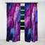 Panneau de rideau abstrait, motif de marbre bleu mauve occultant - Volcan de marbre transparent bleu et mauve IV-1986504902