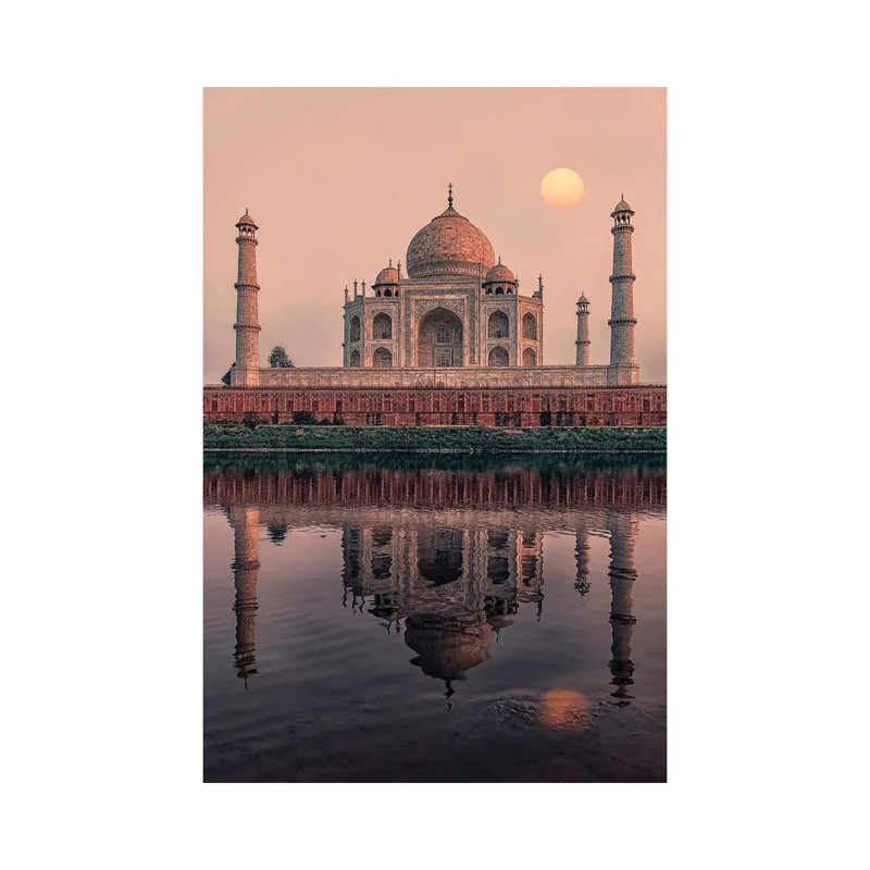 Taj Mahal Sunset by Manjik Pictures - Gallery-Wrapped Canvas Giclée on Canvas, Wrapped Canvas, 20.32 cm H x 30.48 cm W
