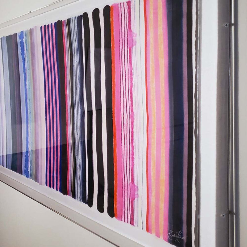 Chromatic Symphony 3 #2 By Kristi Kohut, 17" H x 30" W, White Wood