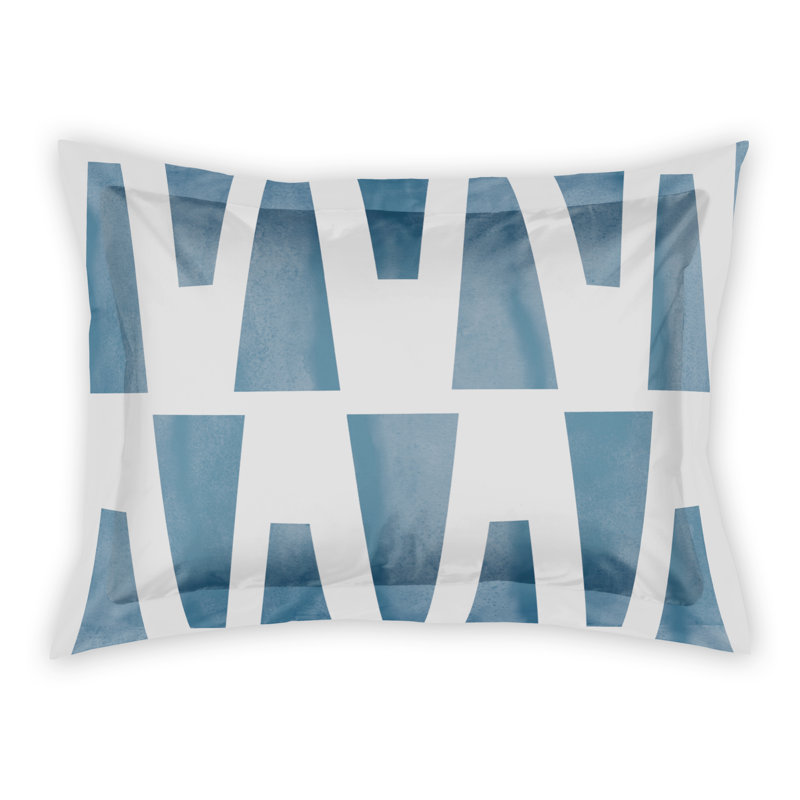 Taie décorative triangles aquarelle, Standard / simple