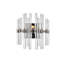 Applique murale 1 lumière, finition nickel poli avec tiges en verre transparent - lumière d'appoint moderne pour le couloir, la salle de bain ou le vestibule