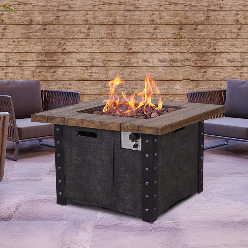 Bon produit, foyer d'extérieur au gaz de 50 000 BTU, foyer en faux bois Woodgraine