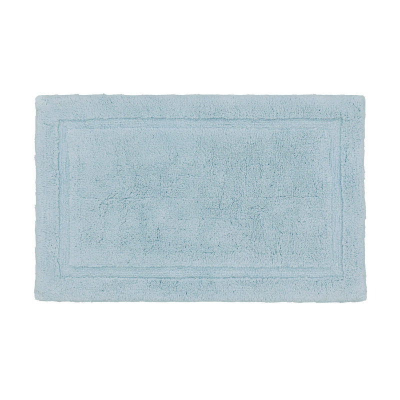 Rane Plush Cotton Bath Mat, 17"W x 24"L, Pale Blue