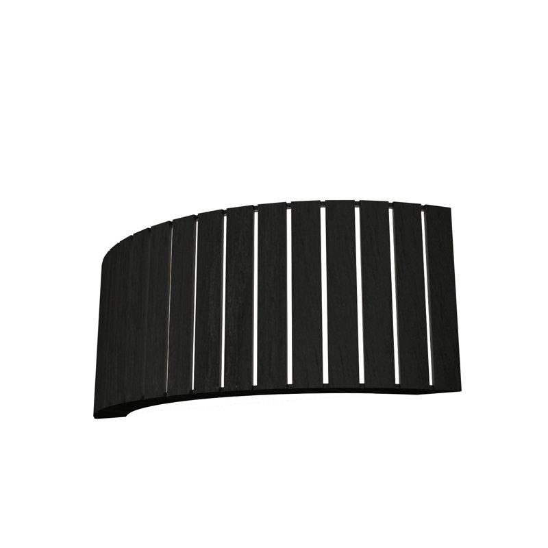Ripada Manufactured Wood Flush Mounted Sconce, Charcoal