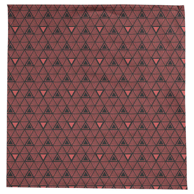 Nappe triangles dessinés à la main classiques, Rouge clair / noir